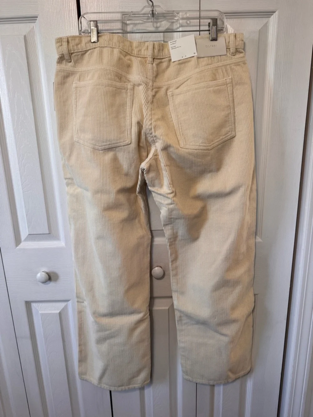 DL1961 Woman’s Cream Corduroy Pants Drue Straight Sz 32 - about US12/14 NWTS - Picture 6 of 10